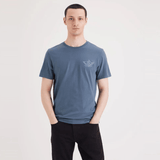 Camiseta Dockers® de Hombre Slim Fit Logo Placid Blue - ECRU