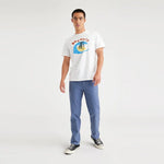 Camiseta Dockers Slim Fit Logo Surfer Lucent White - ECRU