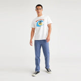 Camiseta Dockers Slim Fit Logo Surfer Lucent White - ECRU