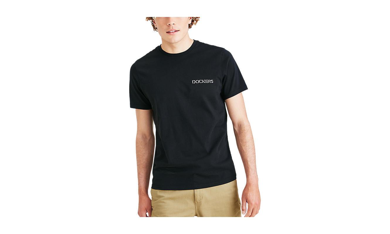 Camiseta Dockers Stencil Logo Beautiful Black - ECRU