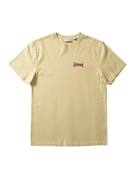 Camiseta Edmmond Studios Curly Shield Plain Yellow - ECRU