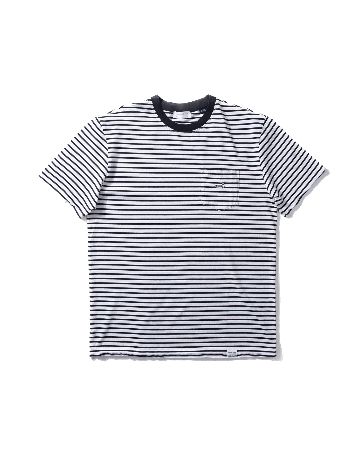 Camiseta Edmmond Studios Duck Patch Horizontal Stripes - ECRU