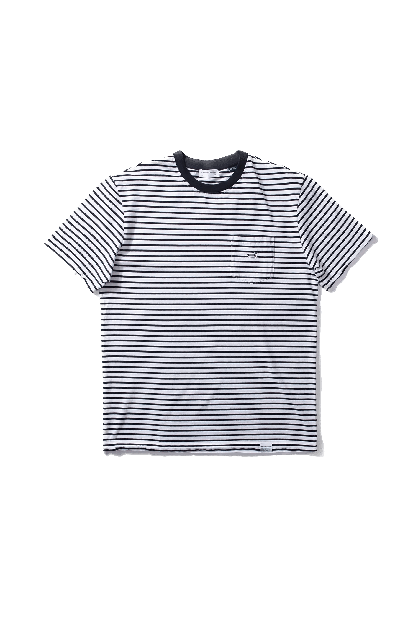 Camiseta Edmmond Studios Duck Patch Horizontal Stripes - ECRU