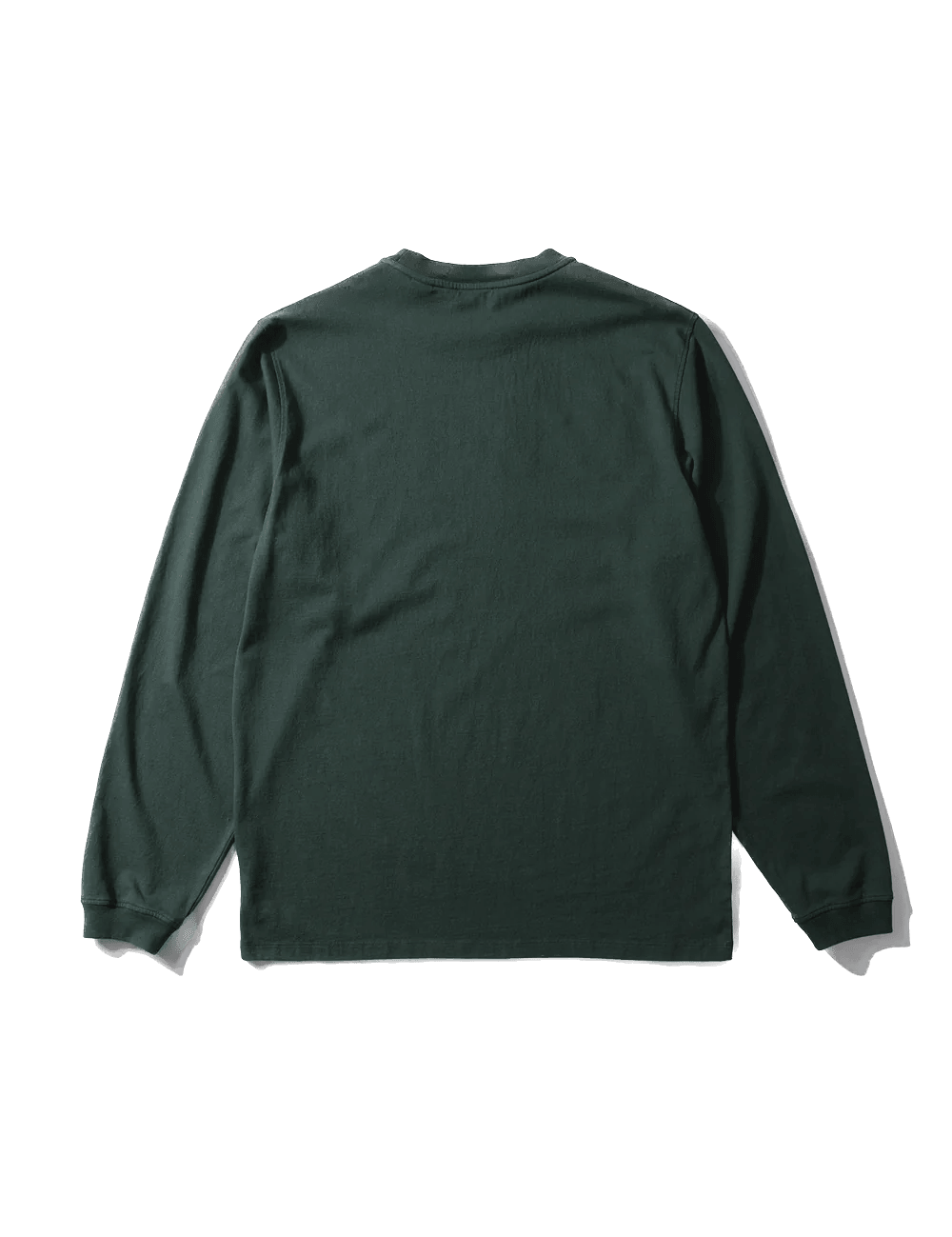 Camiseta Edmmond Studios Puff Manga Larga Plain Dk Green - ECRU