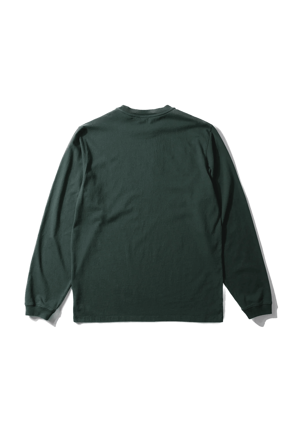 Camiseta Edmmond Studios Puff Manga Larga Plain Dk Green - ECRU