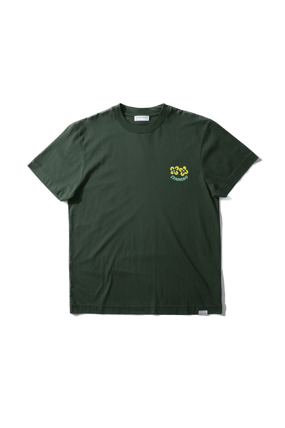 Camiseta Edmmond Studios Shane Plain Dk Green - ECRU