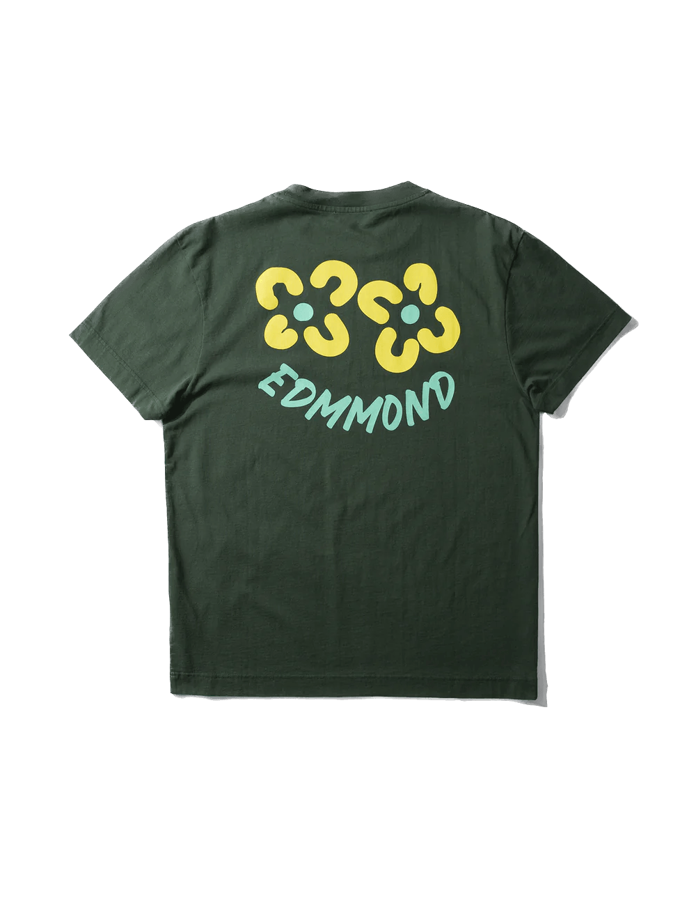 Camiseta Edmmond Studios Shane Plain Dk Green - ECRU