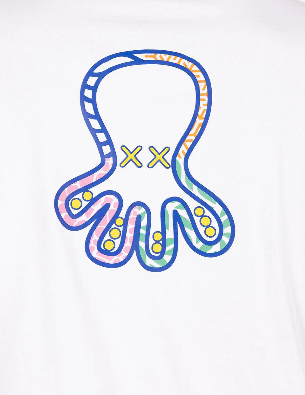 Camiseta El Pulpo Estampado Formas Blanco Puro - ECRU