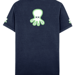 Camiseta El Pulpo Estampado Triple Logo Azul Marino - ECRU