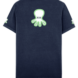 Camiseta El Pulpo Estampado Triple Logo Azul Marino - ECRU