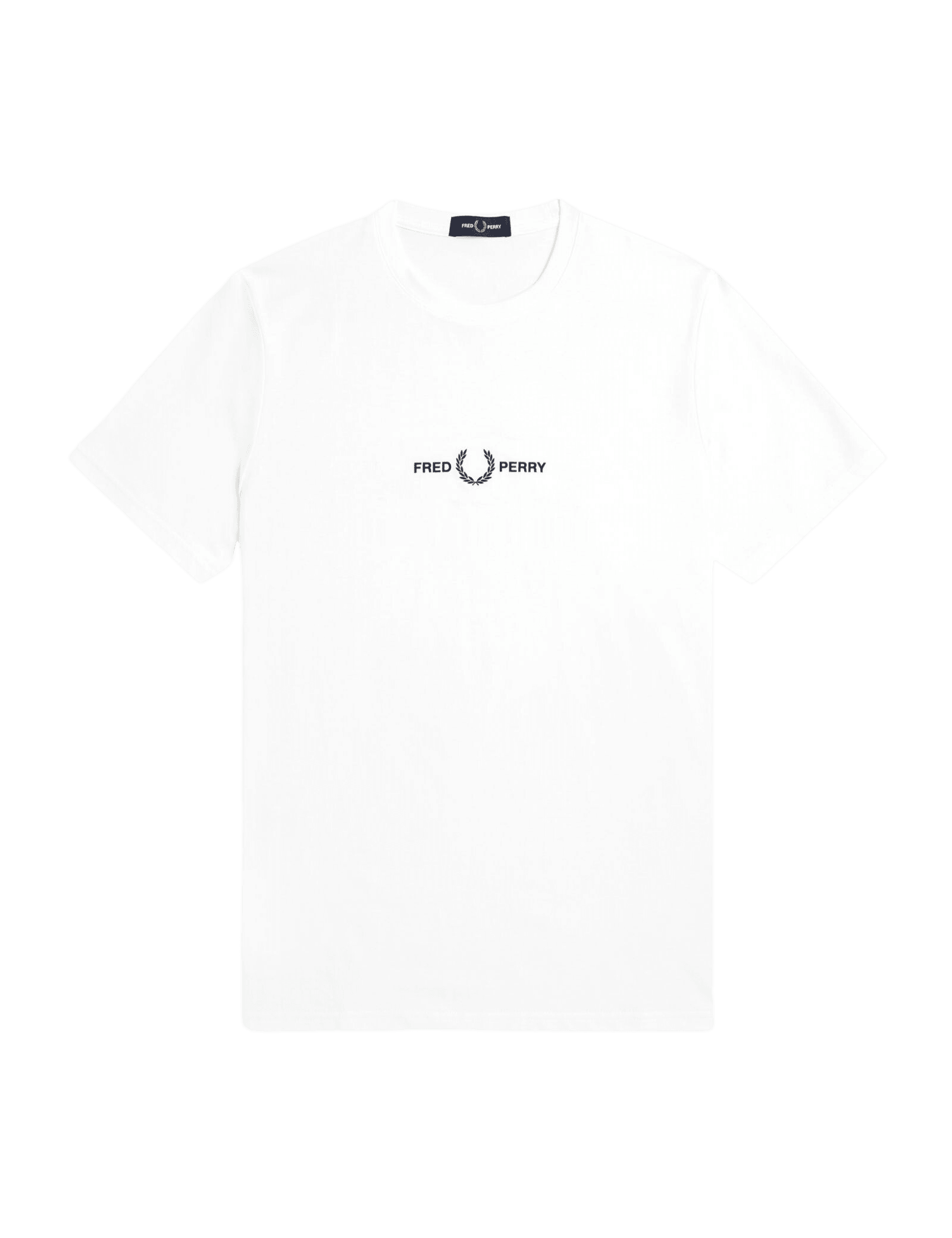 Camiseta Fred Perry Bordada M4580 Blanca - ECRU