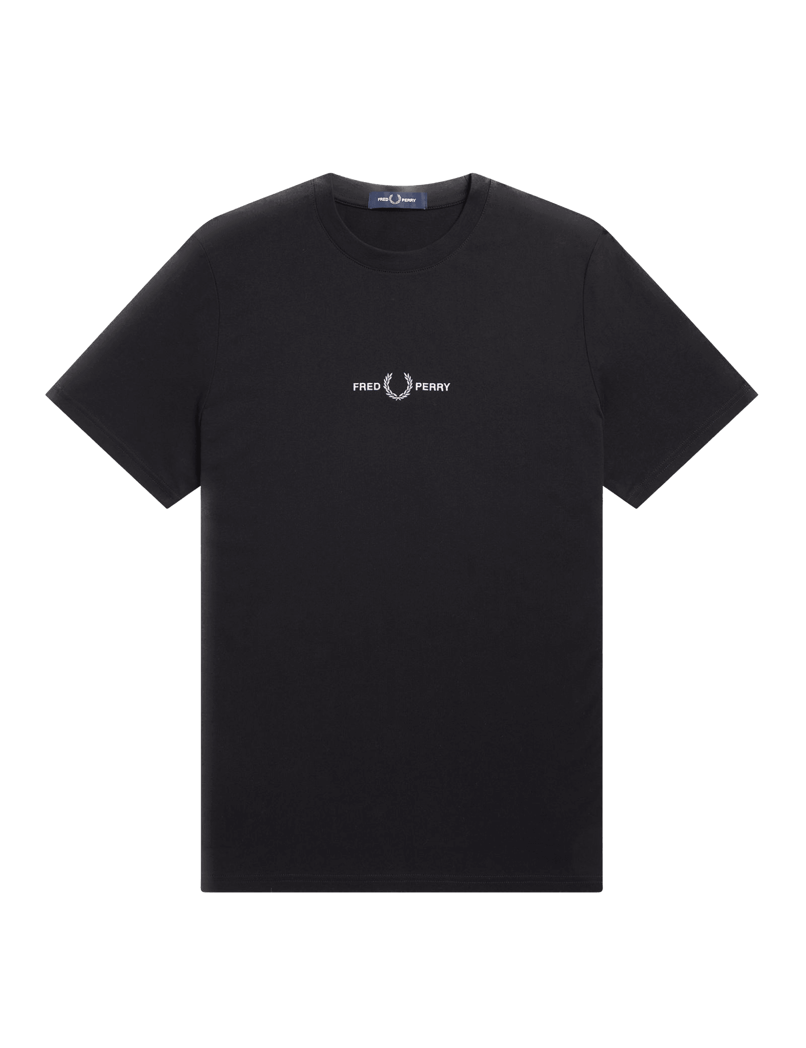 Camiseta Fred Perry Bordada M4580 Negra - ECRU