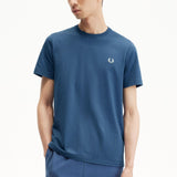 Camiseta Fred Perry M1600 Azul Medianoche - ECRU