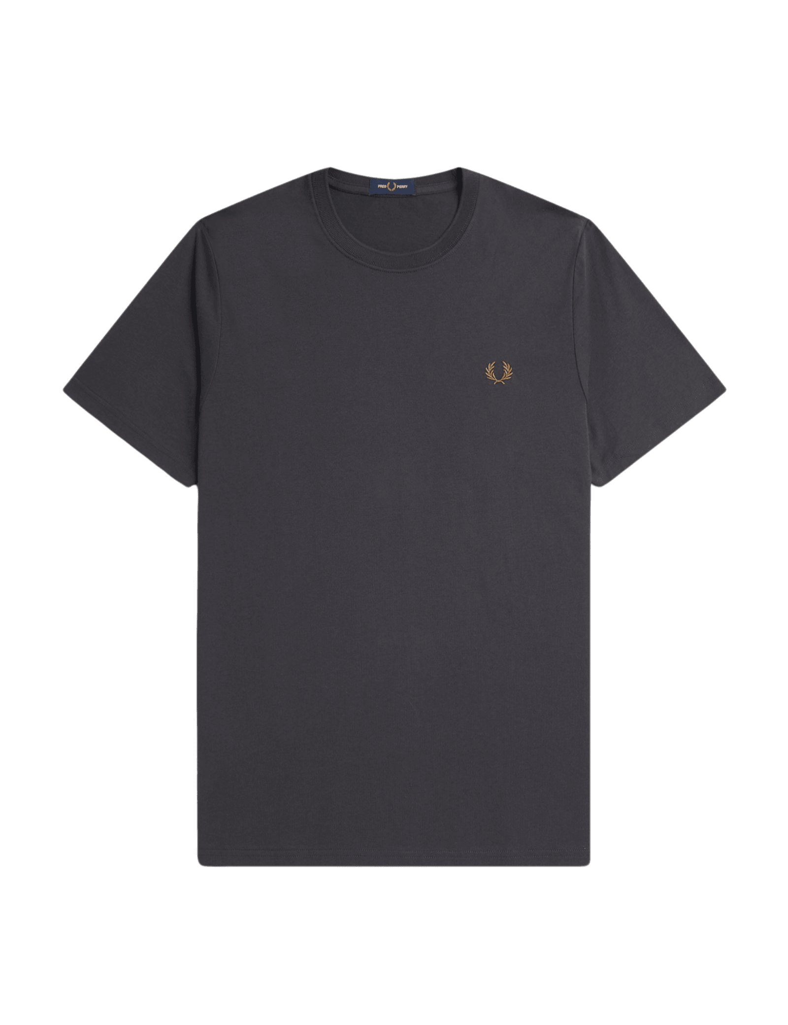 Camiseta Fred Perry M1600 Gris Ancla Caramelo Oscuro - ECRU