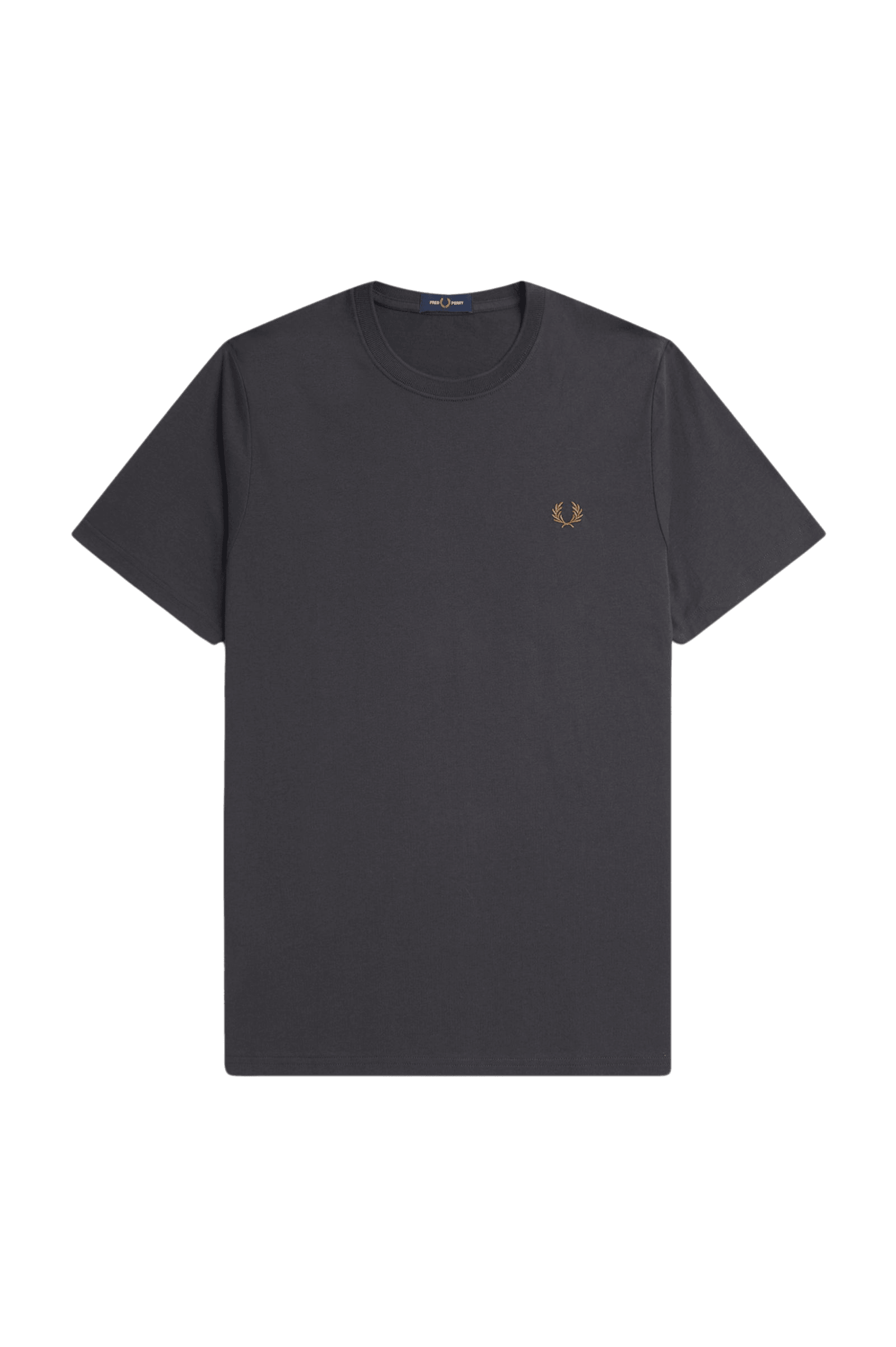 Camiseta Fred Perry M1600 Gris Ancla Caramelo Oscuro - ECRU