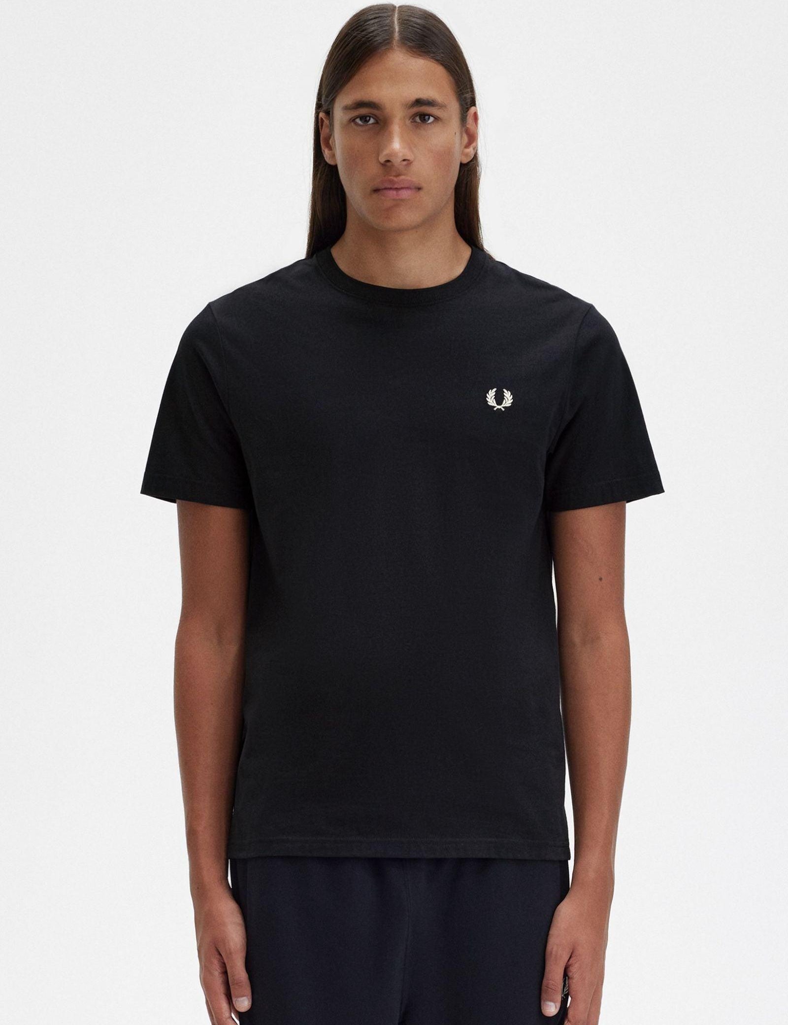 Camiseta Fred Perry M1600 Negra - ECRU