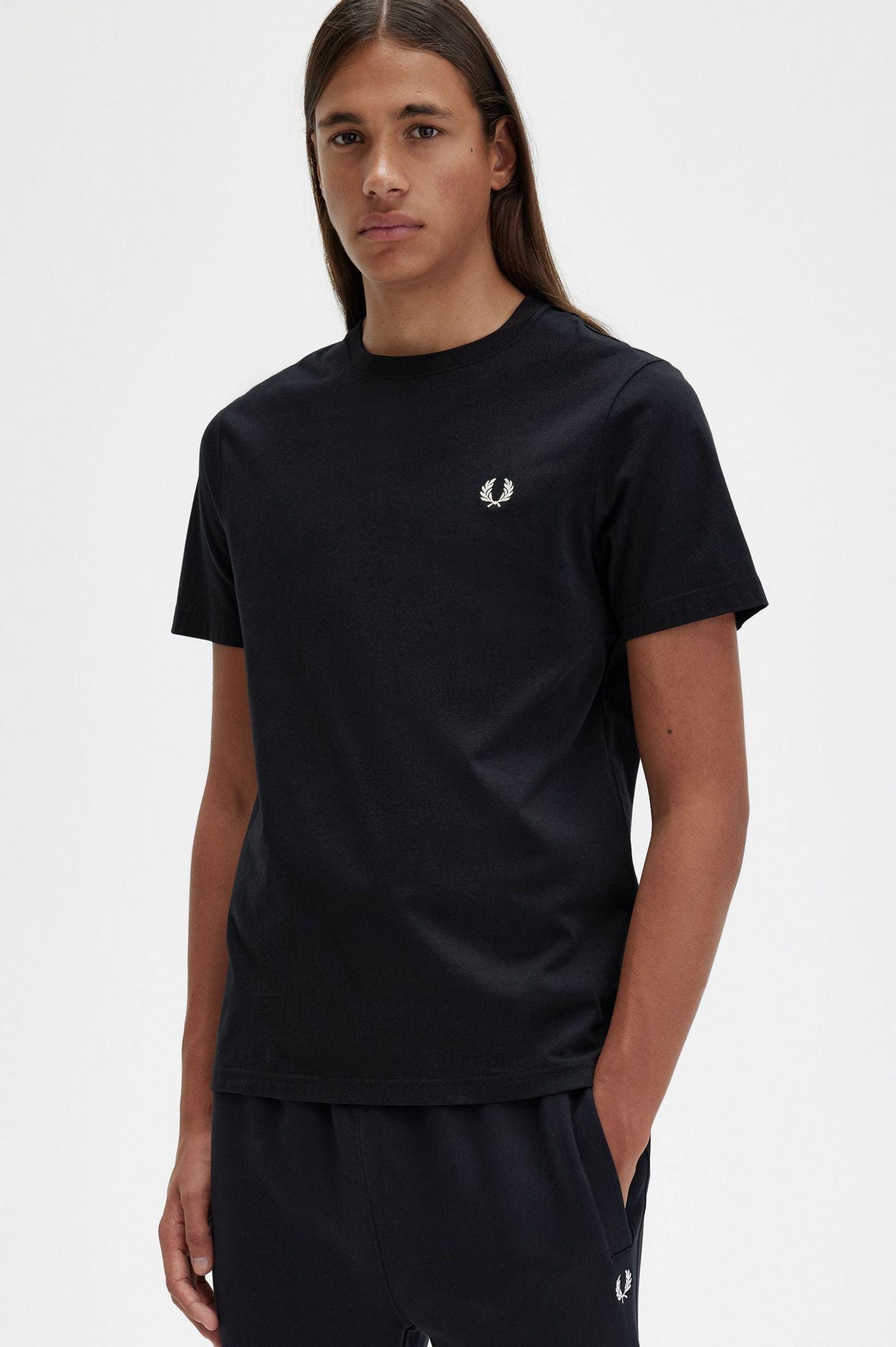 Camiseta Fred Perry M1600 Negra - ECRU