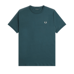 Camiseta Fred Perry Ringer M3519 Azul petróleo - ECRU