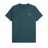 Camiseta Fred Perry Ringer M3519 Azul petróleo - ECRU