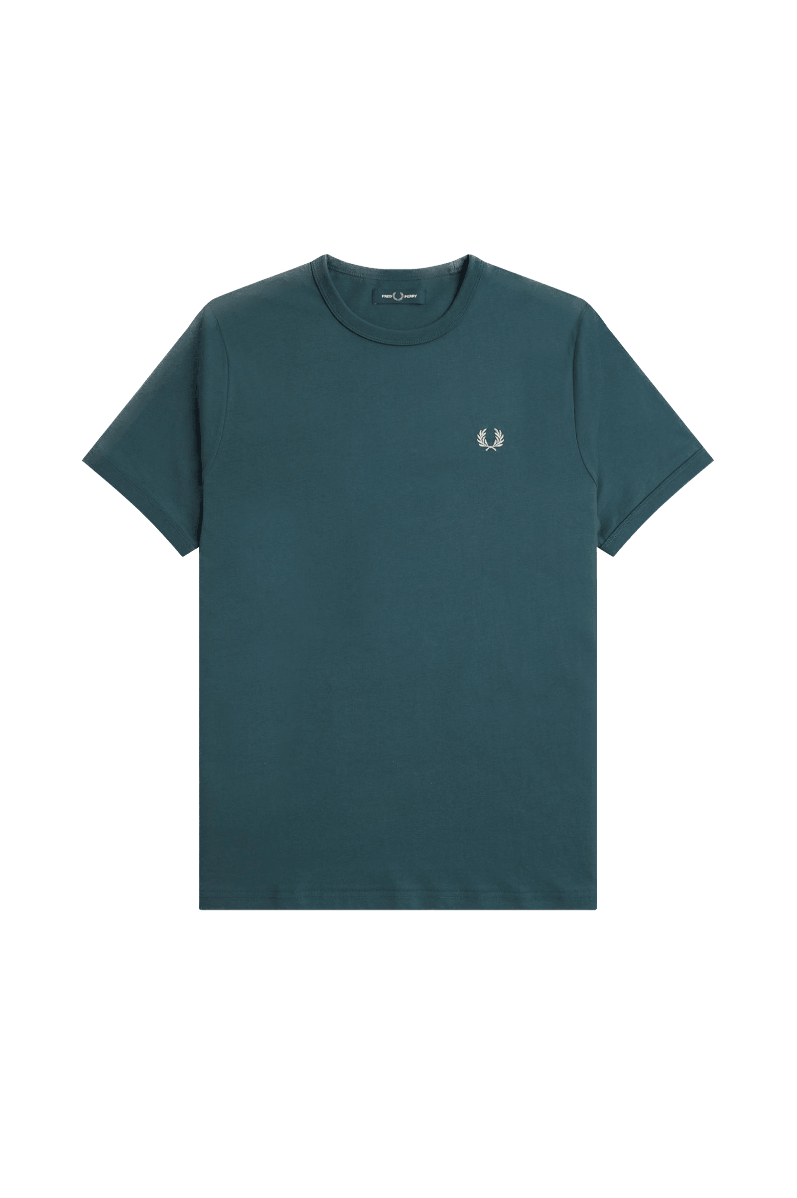 Camiseta Fred Perry Ringer M3519 Azul petróleo - ECRU