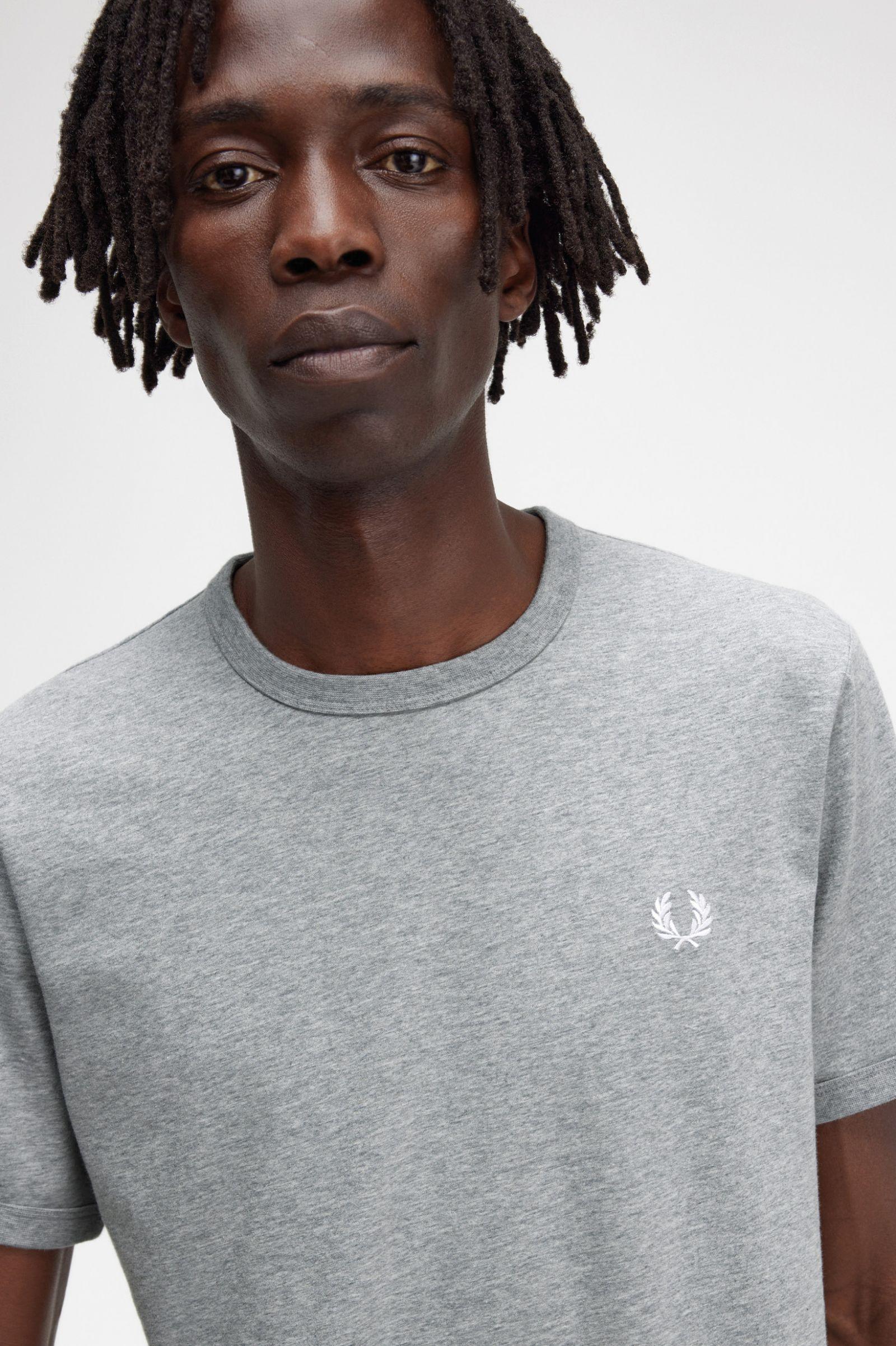 Camiseta Fred Perry Ringer M3519 Gris - ECRU