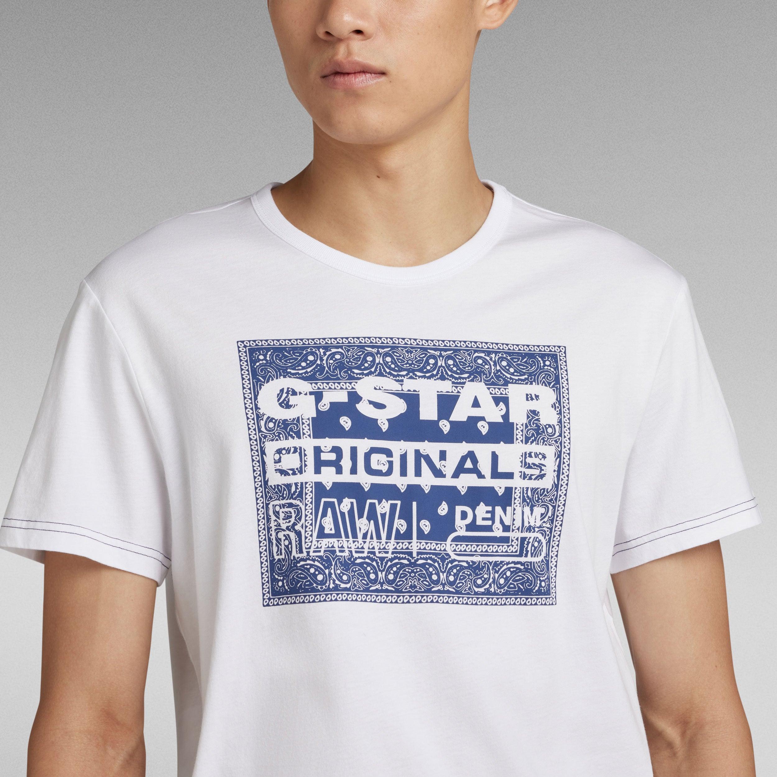 Camiseta G-Star Bandana - ECRU