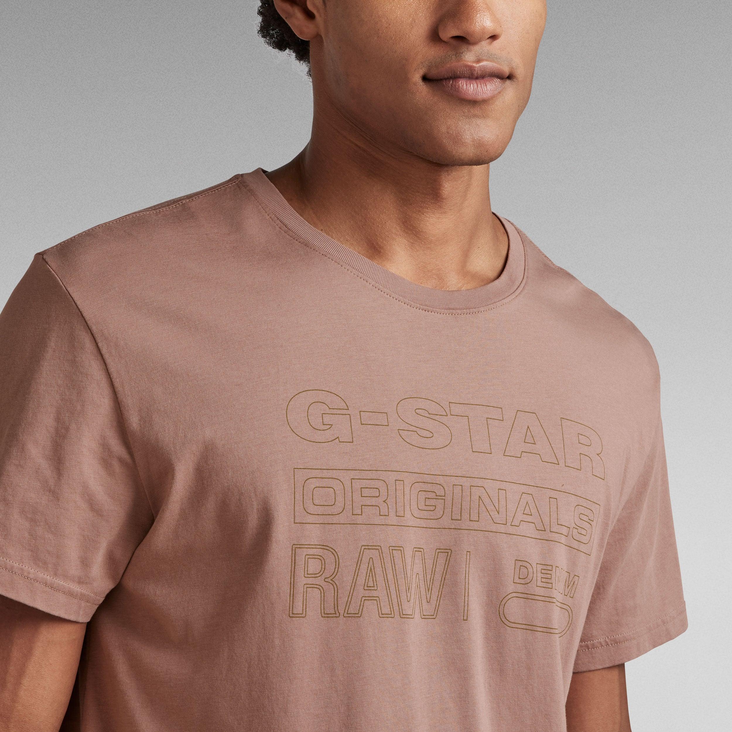 Camiseta G-Star Originals Chocolate Berry - ECRU