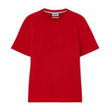 Camiseta GAS Jeans Luc Logo Branding Poppy Red - ECRU