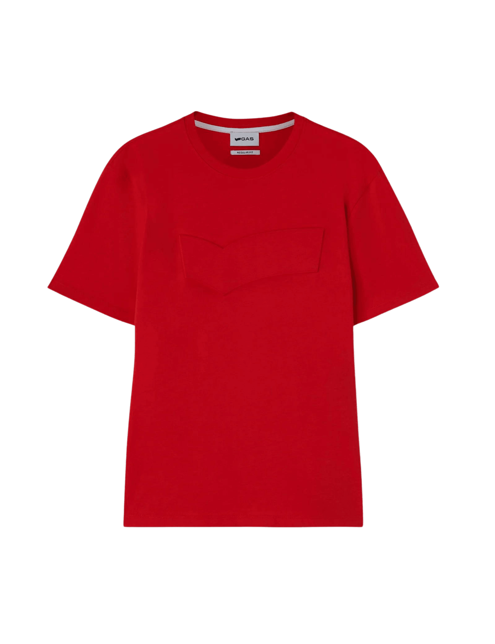 Camiseta GAS Jeans Luc Logo Branding Poppy Red - ECRU