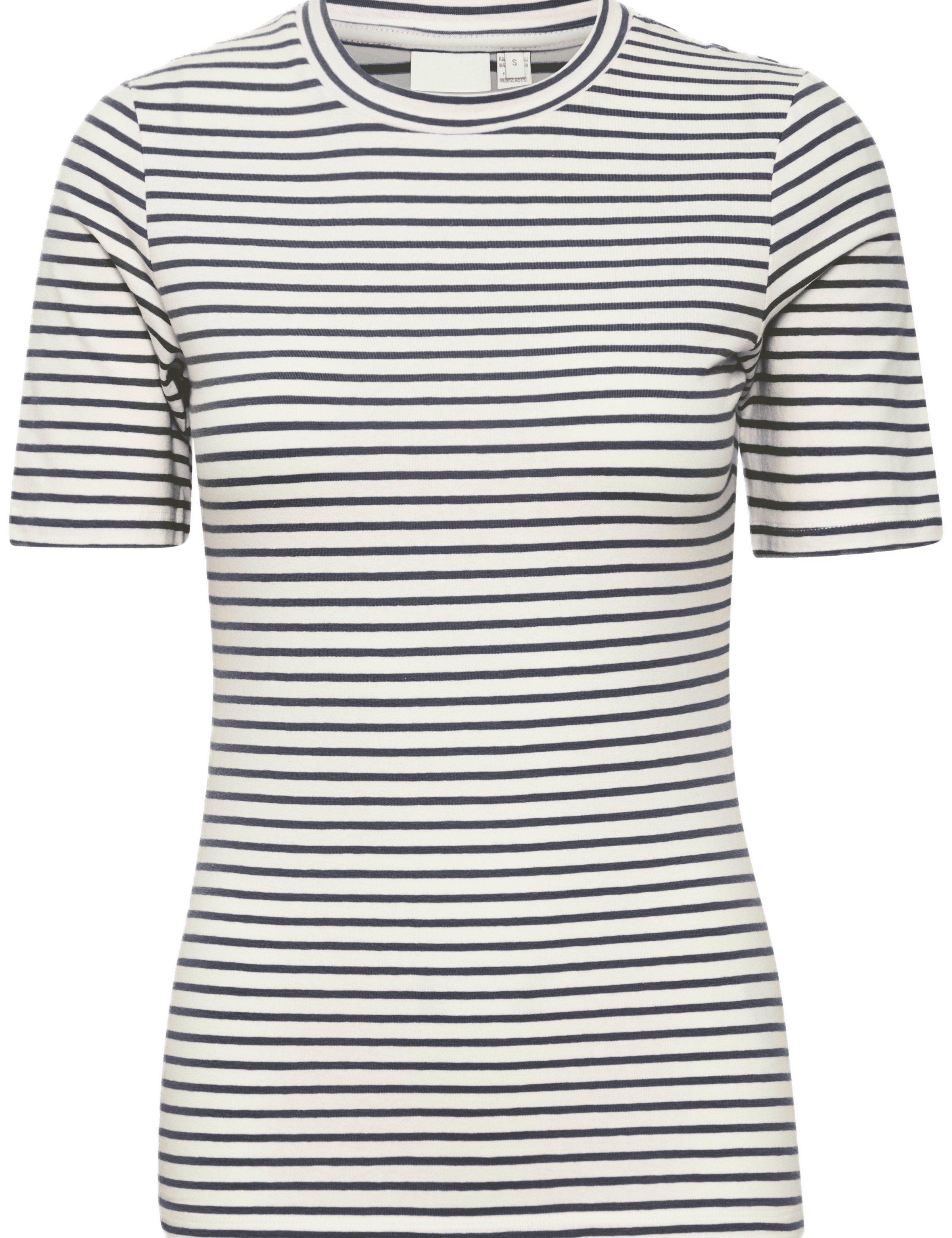 Camiseta ICHI Mira Total Eclipse Stripes - ECRU