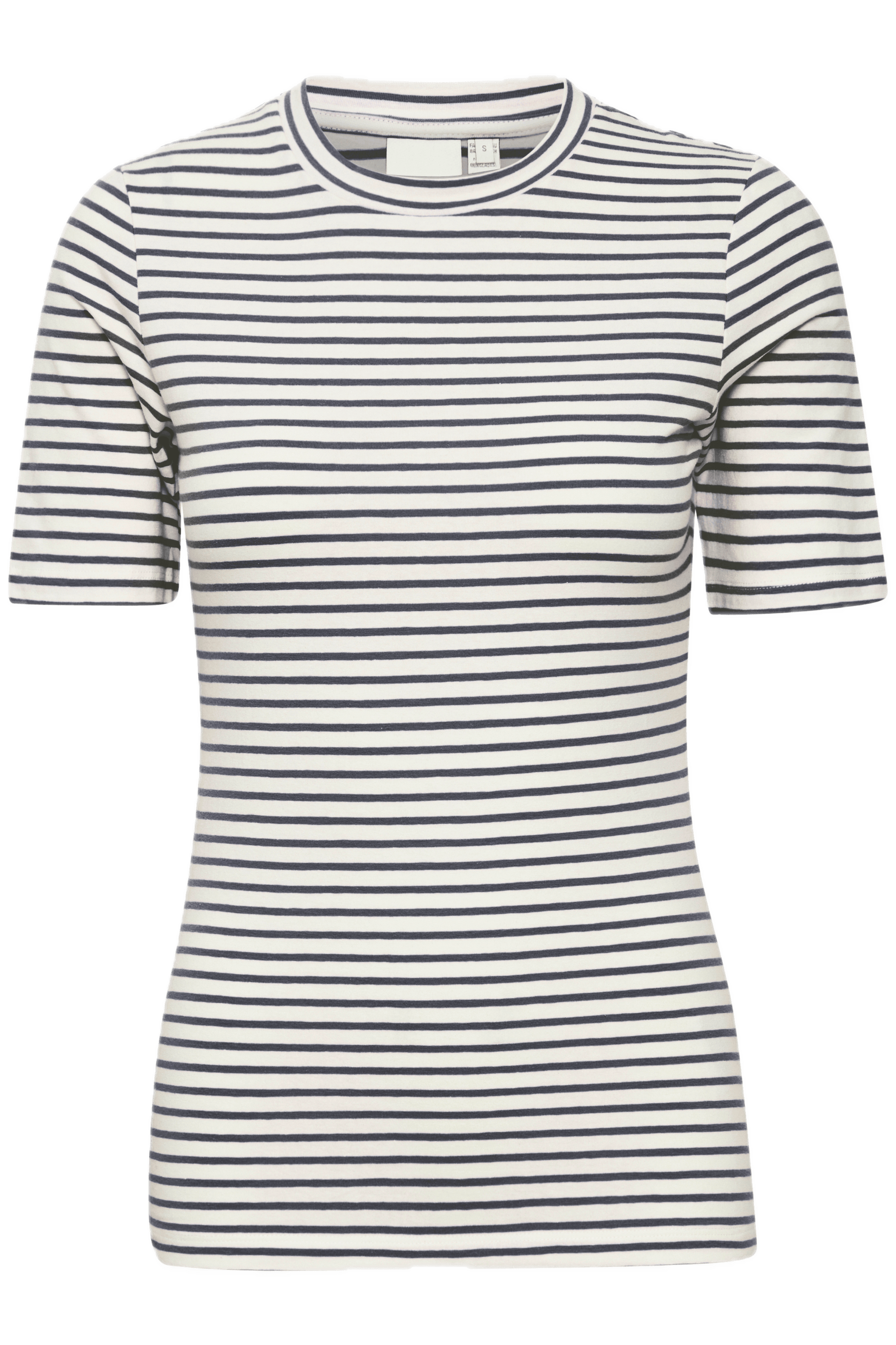 Camiseta ICHI Mira Total Eclipse Stripes - ECRU