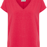 Camiseta ICHI Rebel Cuello Pico Love Potion - ECRU