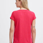 Camiseta ICHI Rebel Cuello Pico Love Potion - ECRU