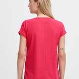 Camiseta ICHI Rebel Cuello Pico Love Potion - ECRU