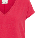 Camiseta ICHI Rebel Cuello Pico Love Potion - ECRU