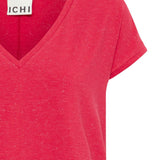 Camiseta ICHI Rebel Cuello Pico Love Potion - ECRU