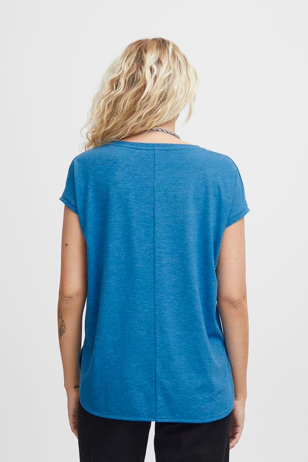 Camiseta ICHI Rebel Indigo Bunting - ECRU