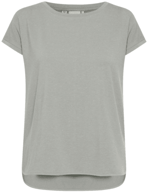 Camiseta ICHI Rebel Medium Grey Melange - ECRU