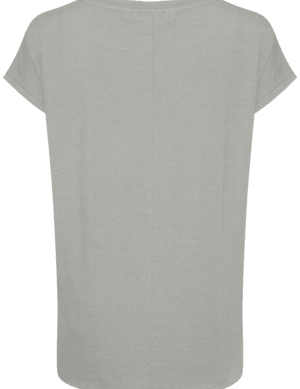 Camiseta ICHI Rebel Medium Grey Melange - ECRU