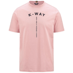 Camiseta K-WAY Odom Typo Est. Pink Ash - ECRU