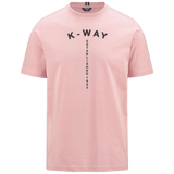 Camiseta K-WAY Odom Typo Est. Pink Ash - ECRU