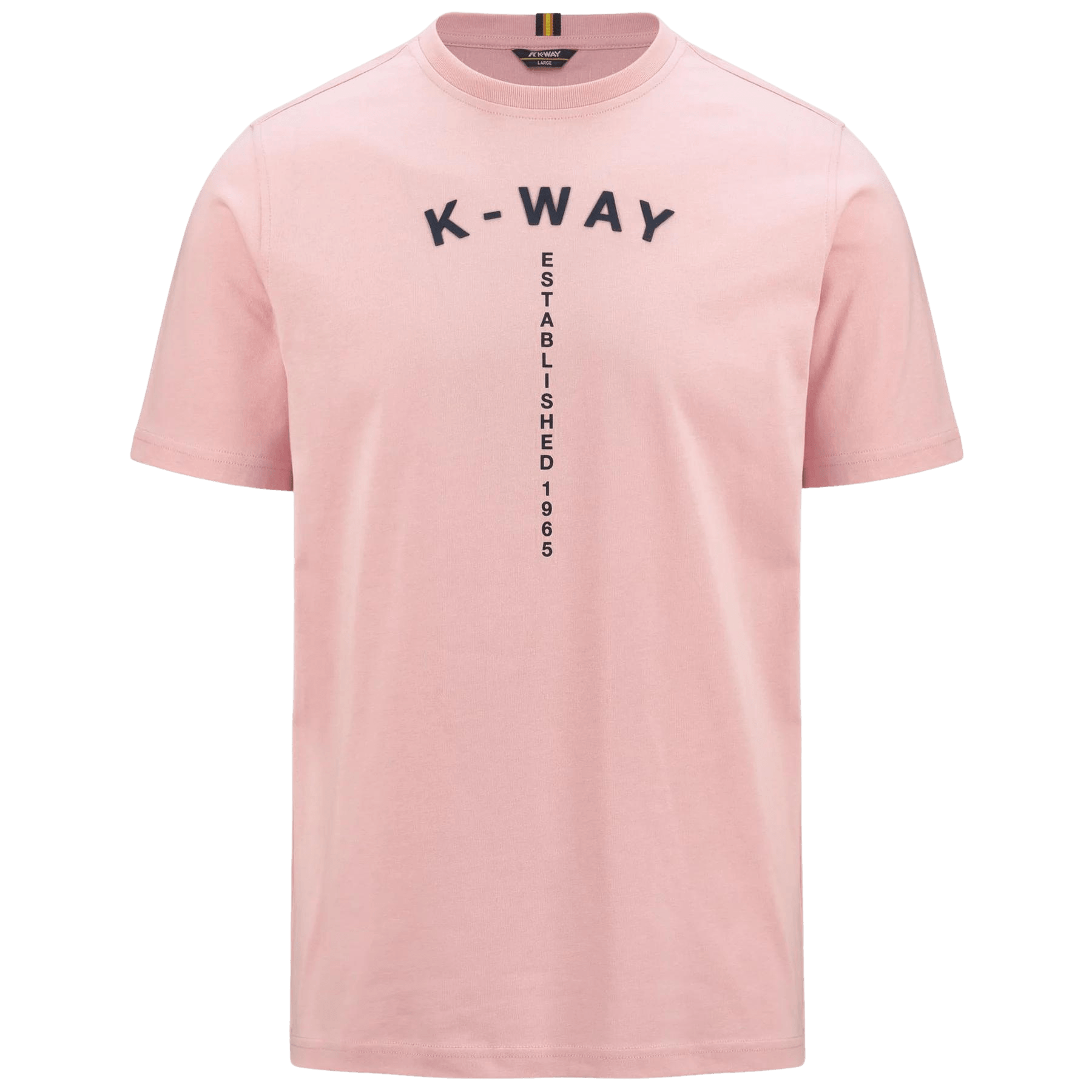 Camiseta K-WAY Odom Typo Est. Pink Ash - ECRU