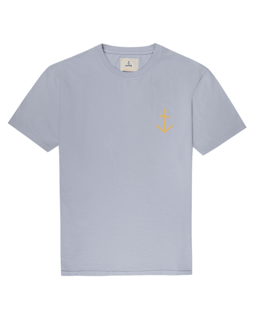 Camiseta LA PAZ Dantas Heather Yellow Logo - ECRU