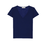 Camiseta La Petite Étoile Elvie Azul Marina de Cuello Pico - ECRU