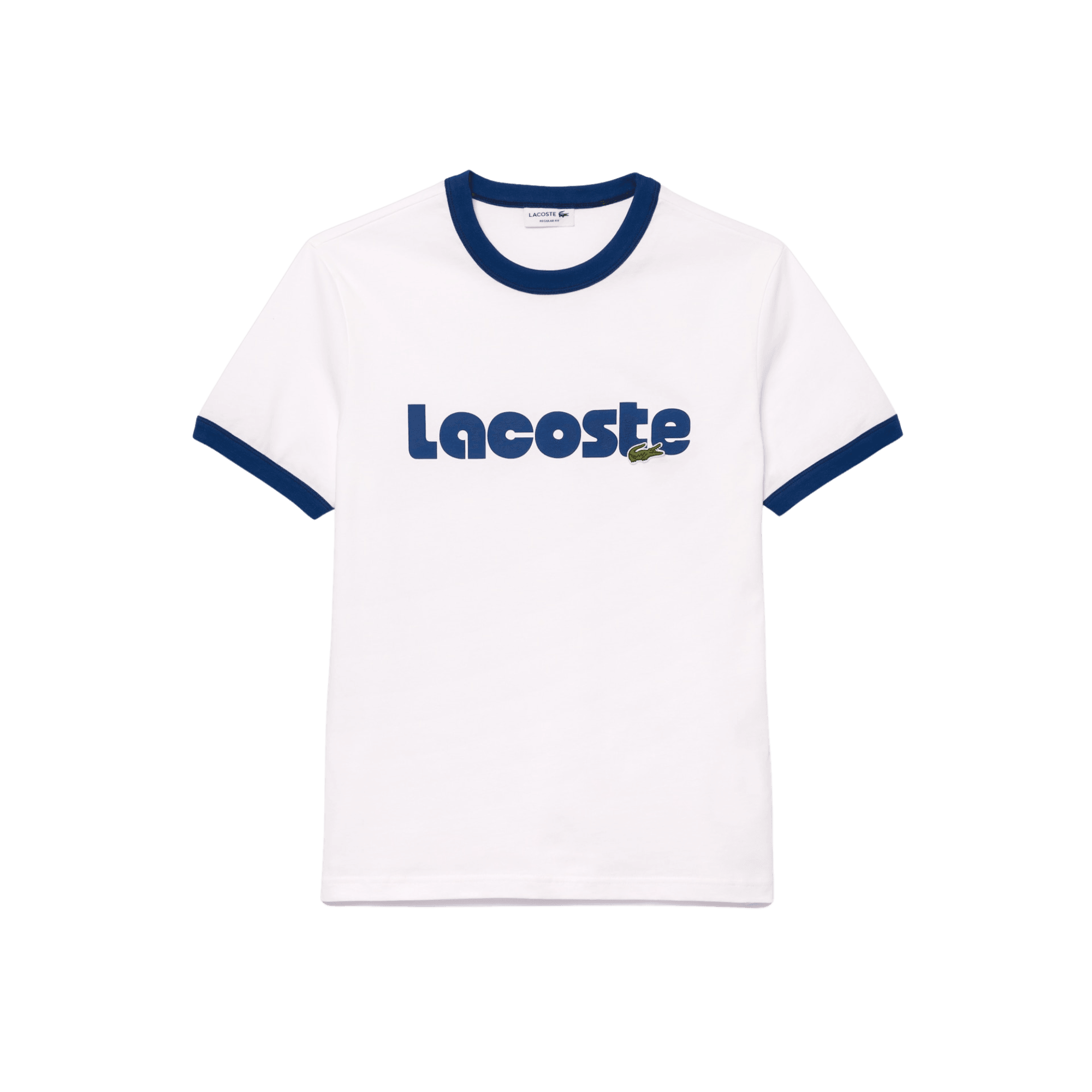 Camiseta Lacoste con Logo Retro - ECRU