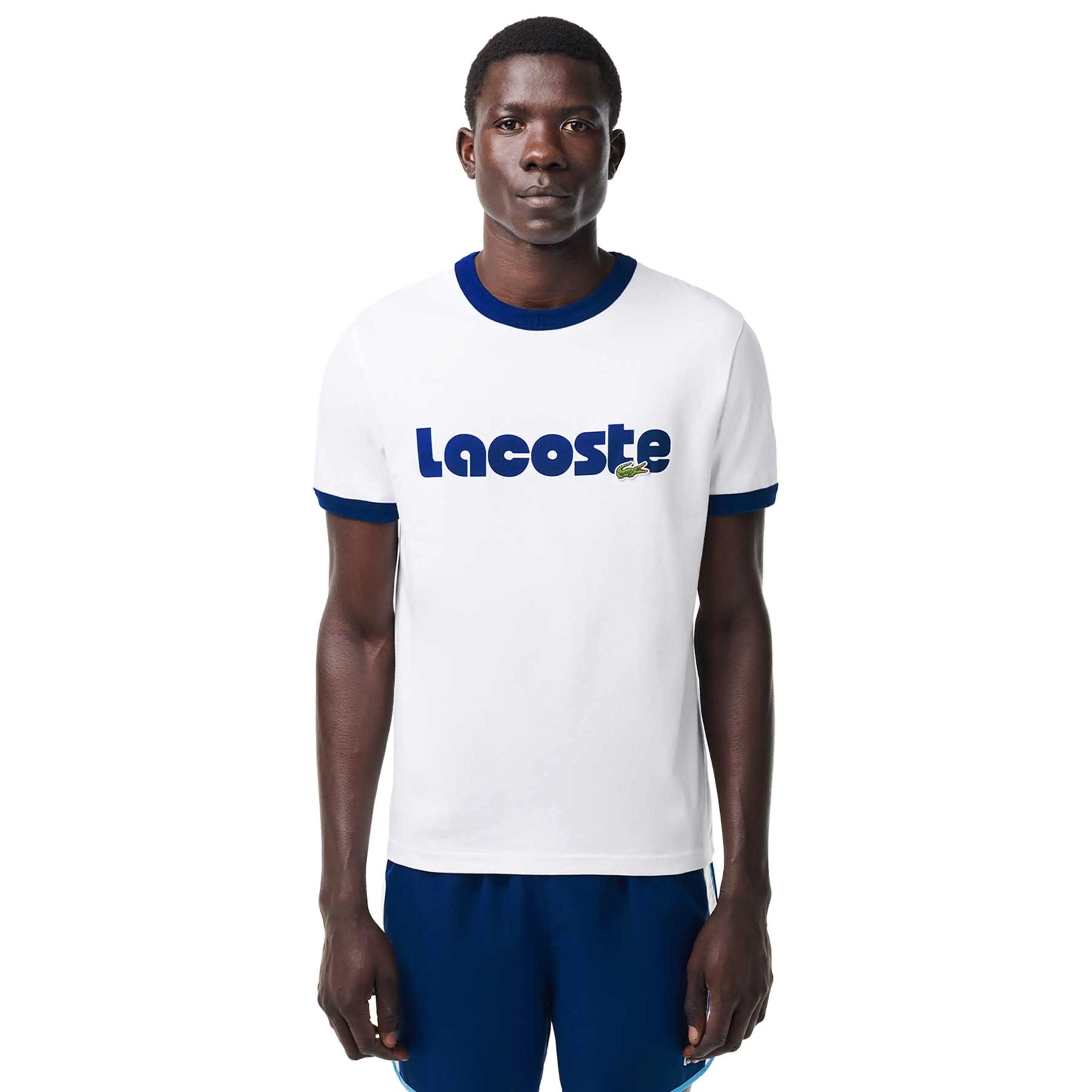 Camiseta Lacoste con Logo Retro - ECRU