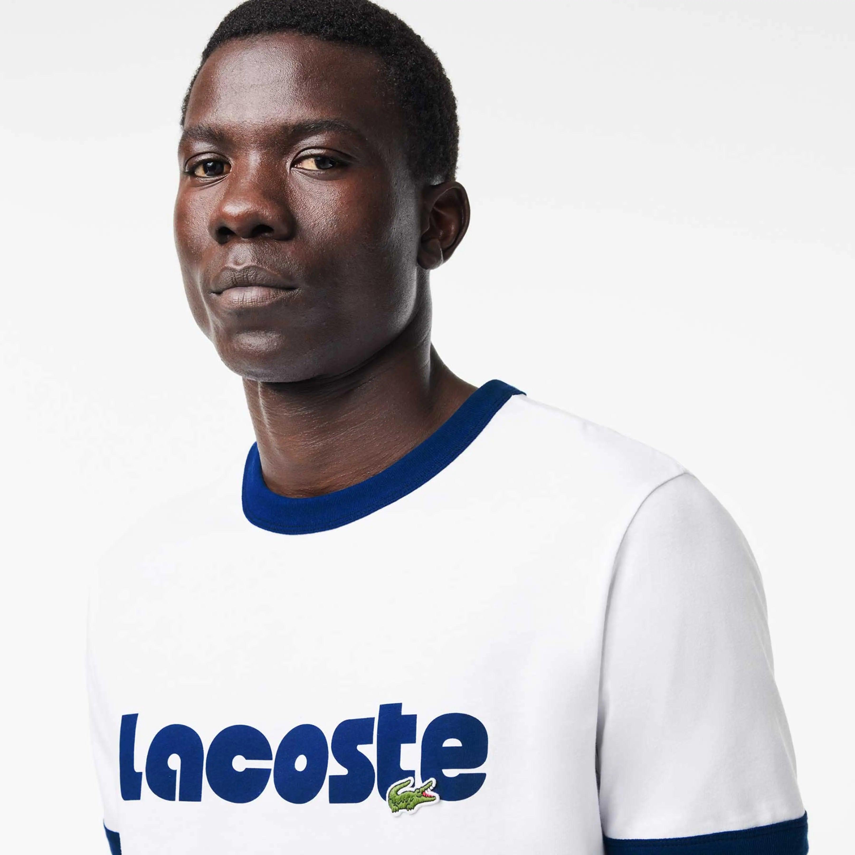 Camiseta Lacoste con Logo Retro - ECRU