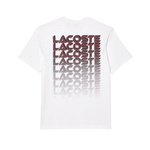 Camiseta Lacoste de punto de algodón grueso con estampado - ECRU