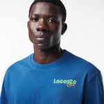 Camiseta LACOSTE Efecto Lavado Degradé Azul - ECRU