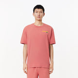 Camiseta LACOSTE Efecto Lavado Degradé Rosa - ECRU